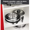 Seb Compact Inox Batterie de cuisine 10 pièces Induction