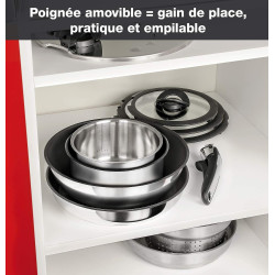 Seb Compact Inox Batterie de cuisine 20 pièces